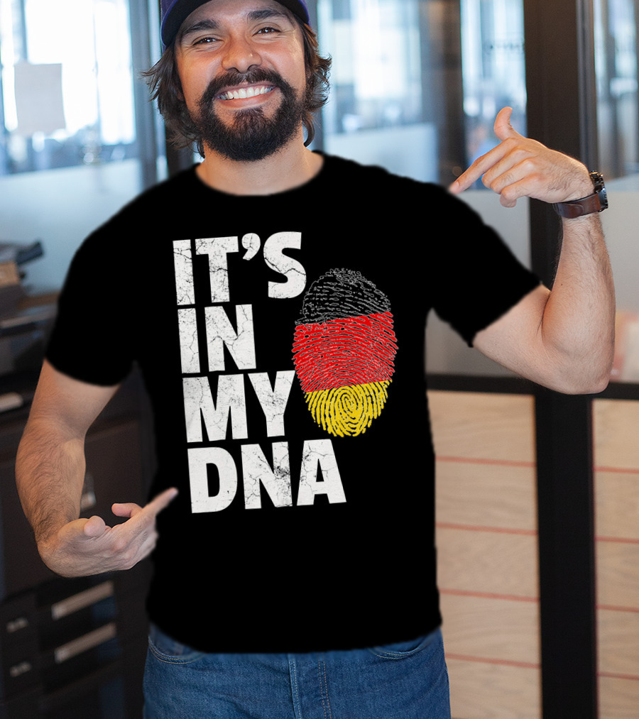 IT'S IN MY DNA German Flag Fingerprint Germany T-Shirt