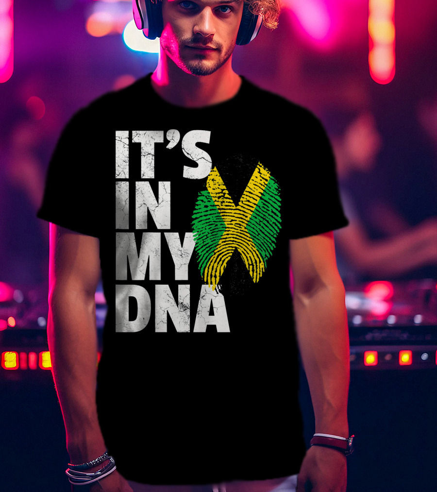 Its IN My Dna Jamaica Flag Jamaican Pride T-Shirt