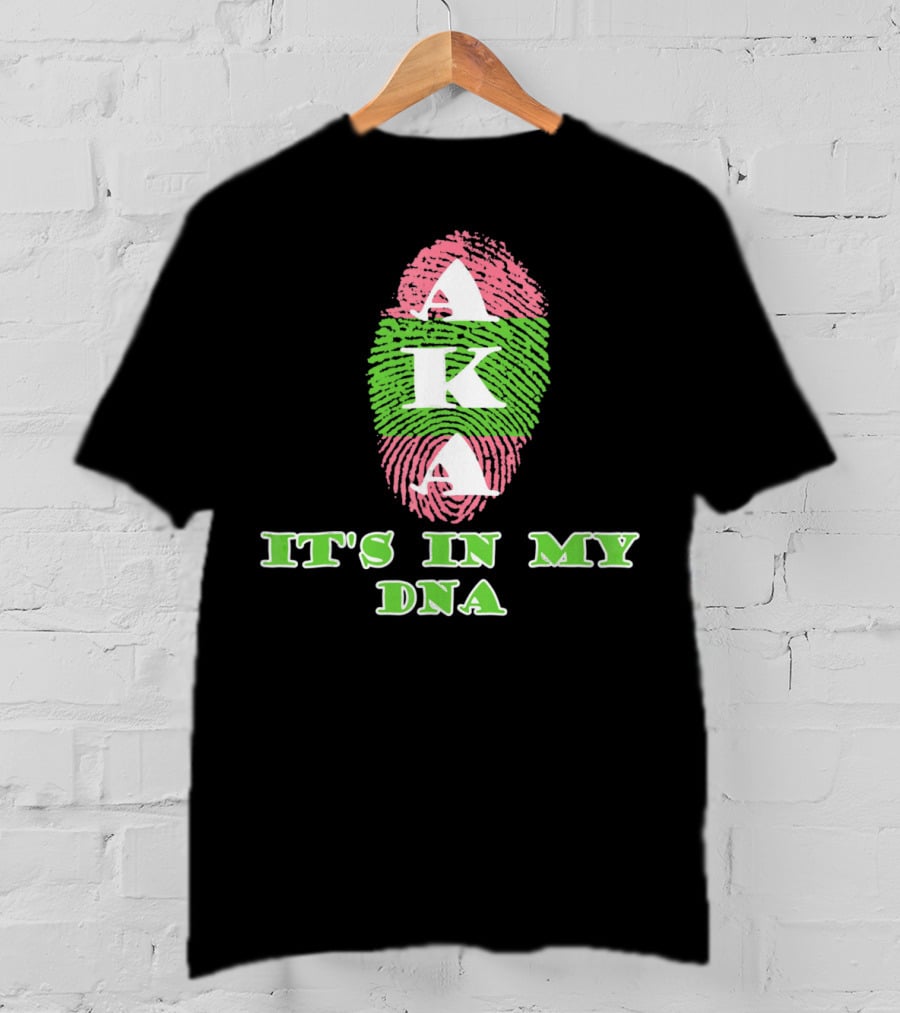 AKA Sorority It's In My DNA Fingerprint T-Shirt