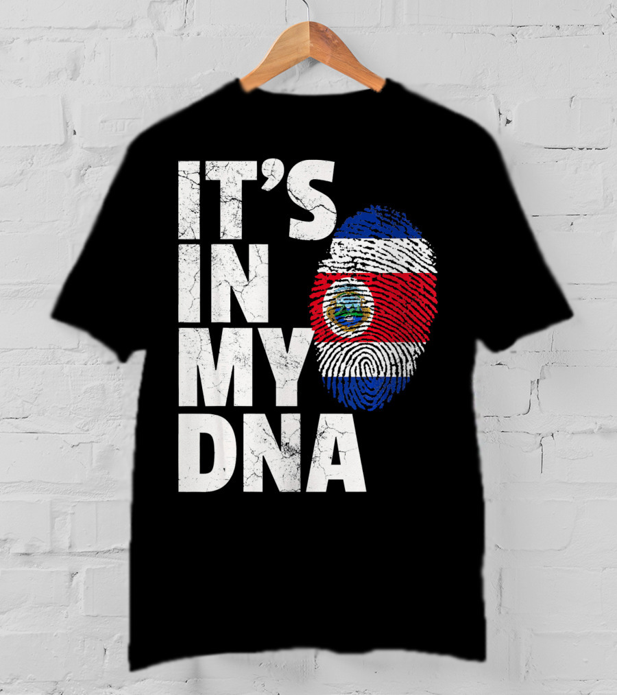 IT'S IN MY DNA Costa Rica Flag Rican Pride T-Shirt
