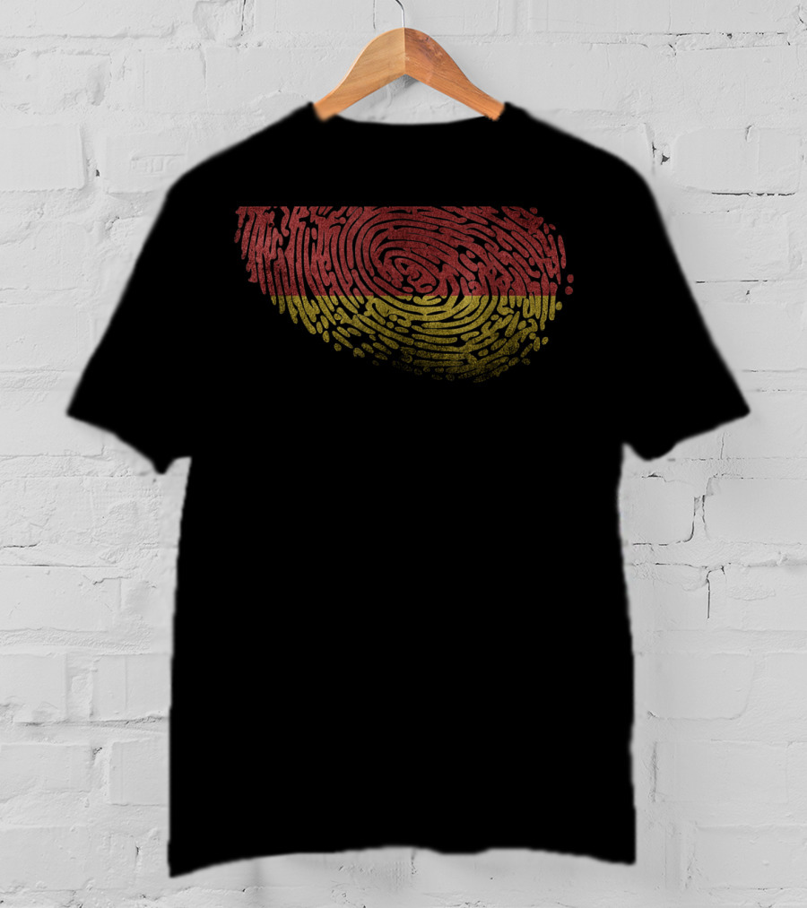 Its In My DNA Germany Deutschland Fingerprint Flag T-Shirt