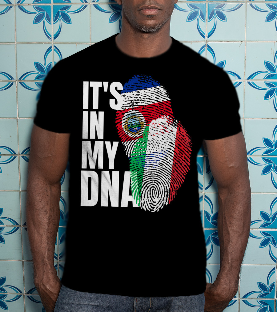 It's In My DNA Costa Rican Italian Flag Mix T-Shirt