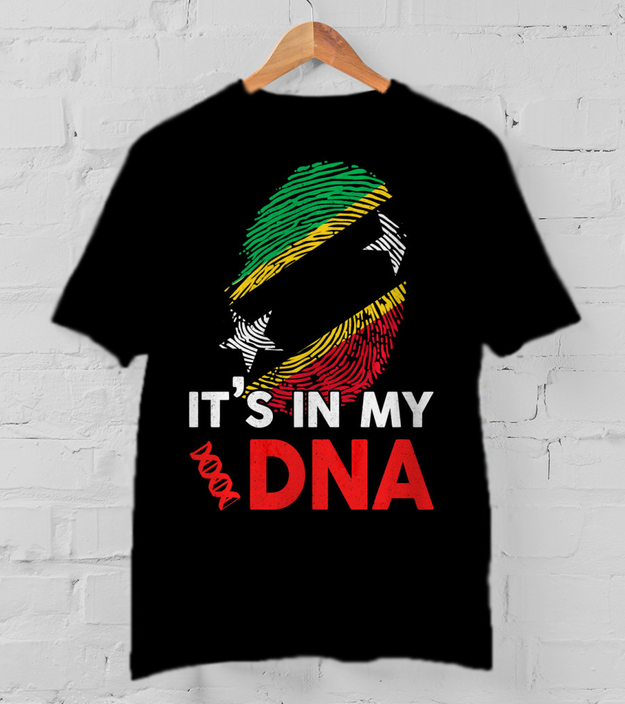 St Kitts And Nevis Fingerprint It's In My DNA T-Shirt