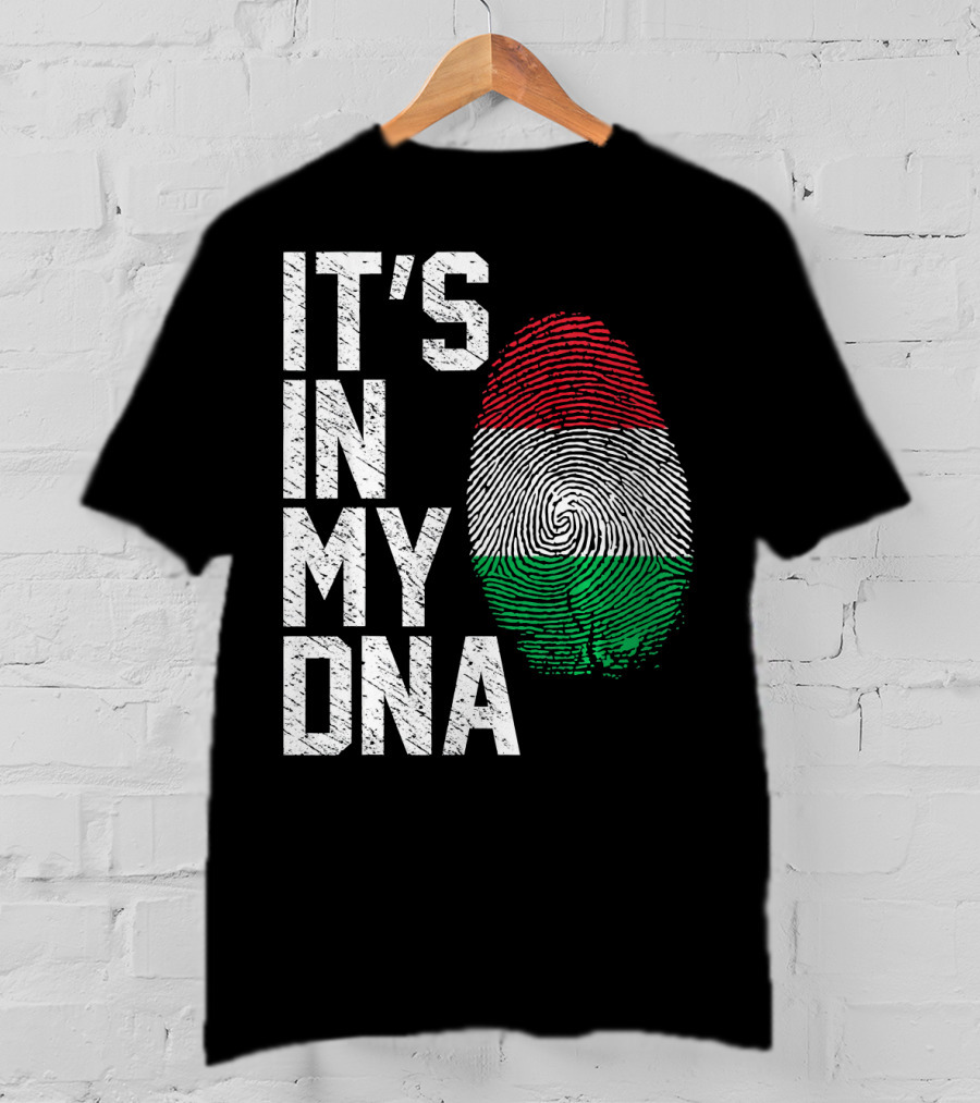 It's In My DNA Italian Italy Flag Fingerprint T-Shirt