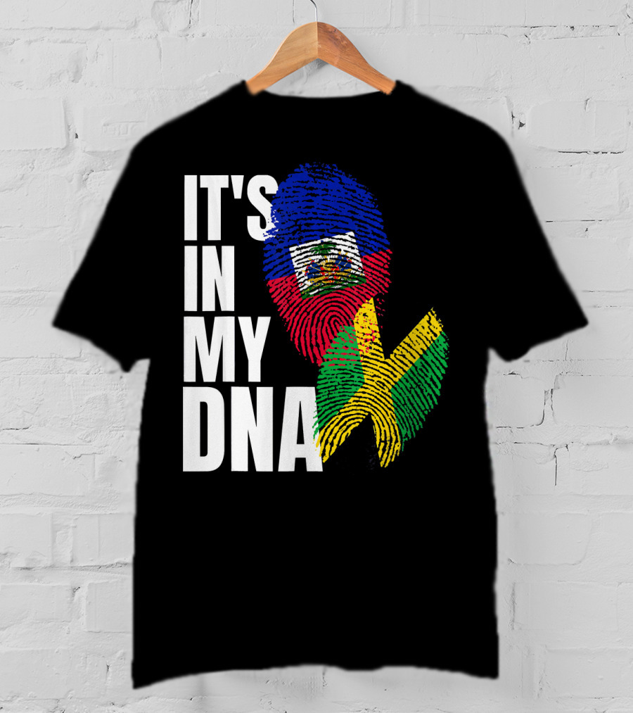 Jamaican Haitian Mix It's In My DNA Flag Heritage T-Shirt