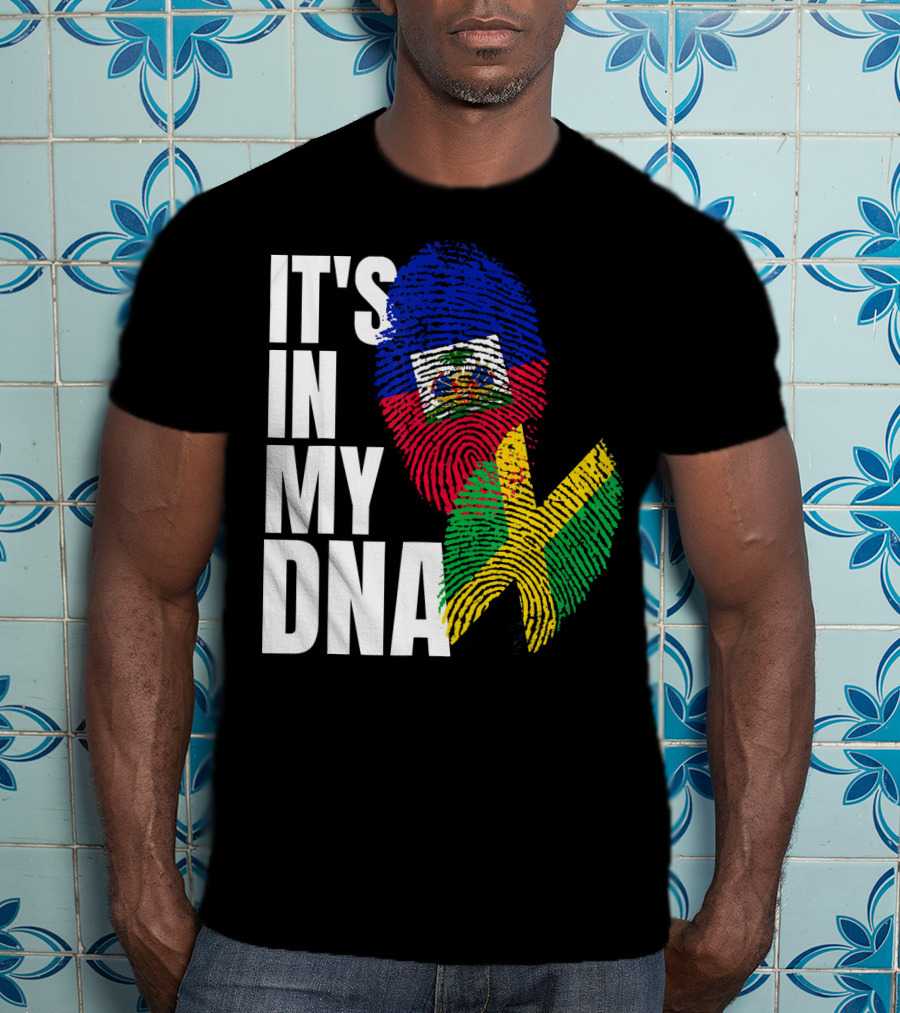 Jamaican Haitian Mix It's In My DNA Flag Heritage T-Shirt