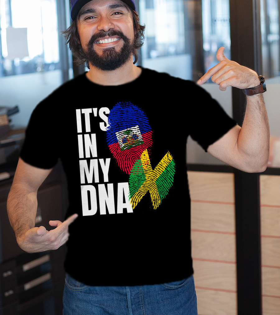 Jamaican Haitian Mix It's In My DNA Flag Heritage T-Shirt