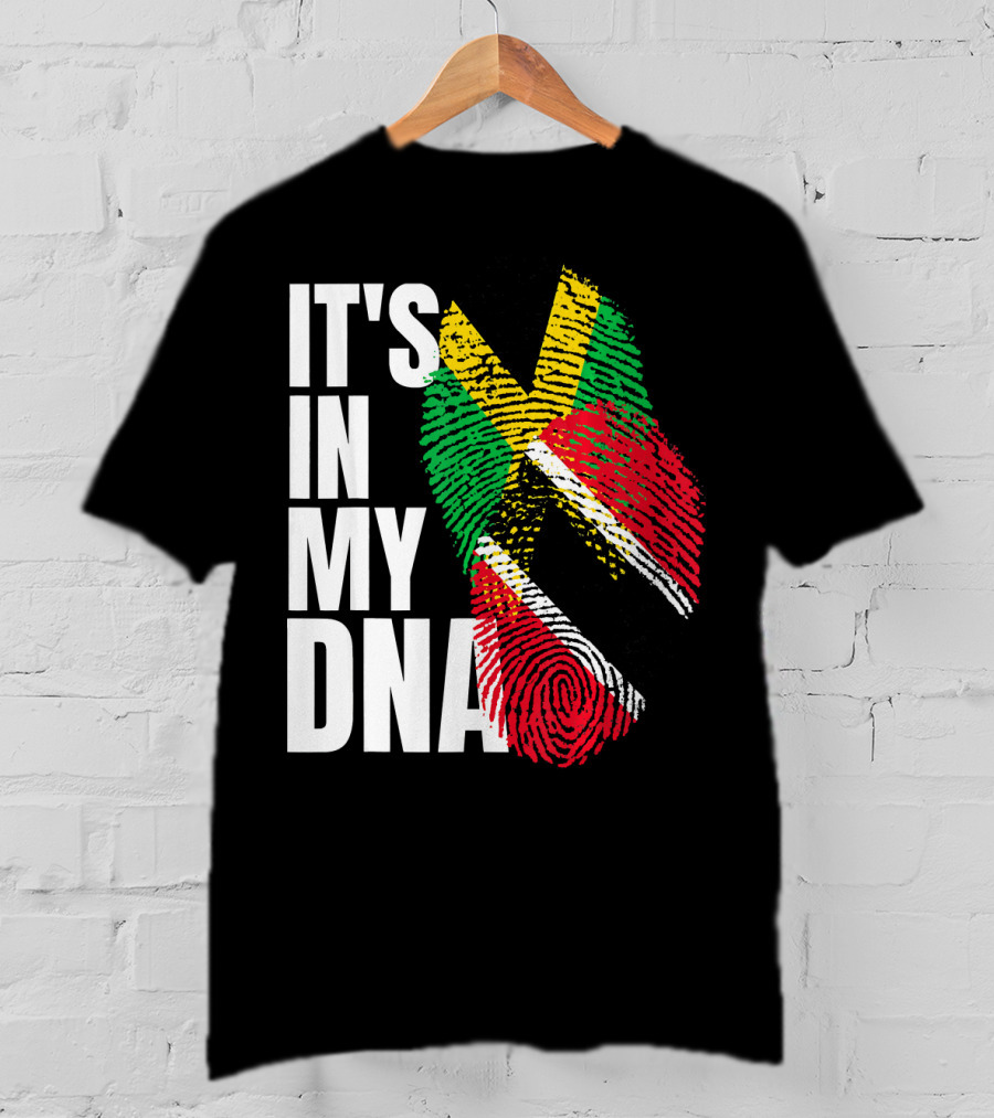 IT'S IN MY DNA Trinidadian Jamaican Flag Mix T-Shirt