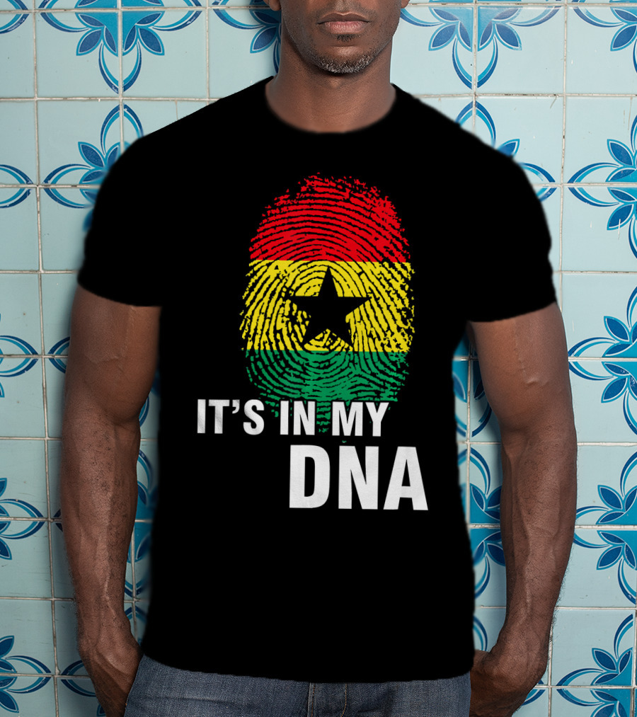 Ghanaian Flag Fingerprint It's In My DNA T-Shirt