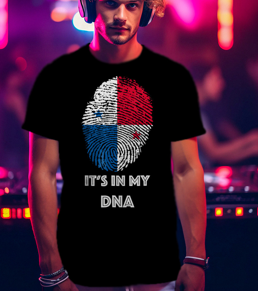 Panama Flag Fingerprint It's In My DNA T-Shirt