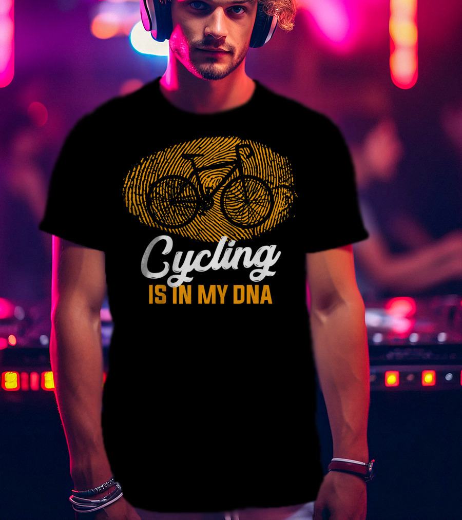 Cycling Is In My DNA Fingerprint Bicycle T-Shirt