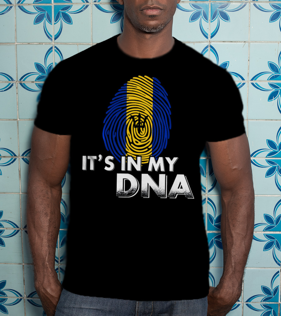 Barbados It's In My DNA Fingerprint Flag T-Shirt