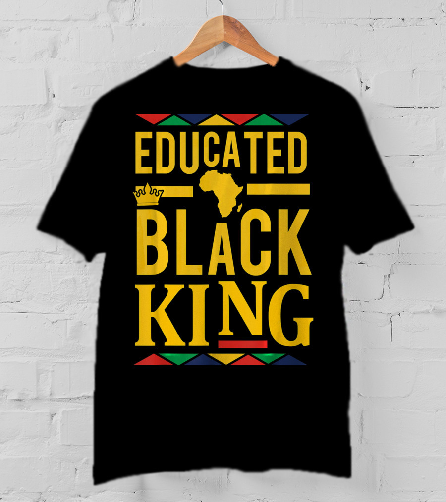 Educated Black King Africa Crown Dashiki T-Shirt