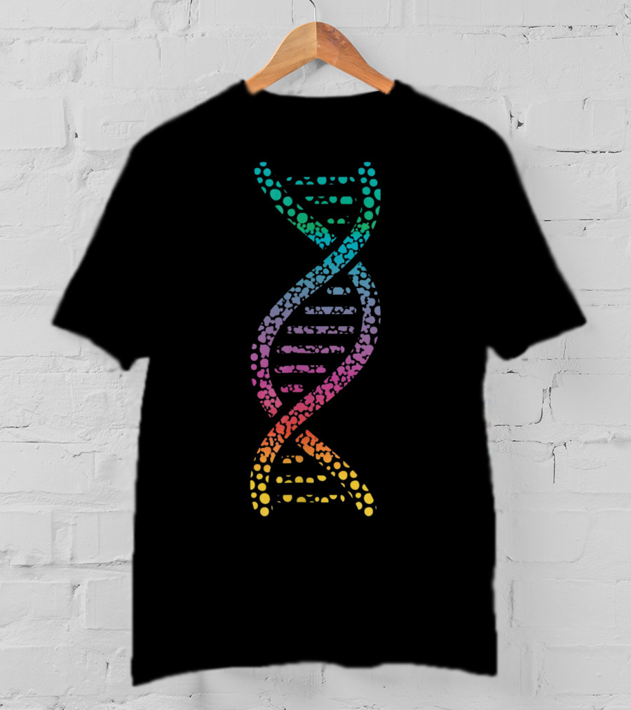 Colorful DNA Molecular World Genes Biology Lover T-Shirt