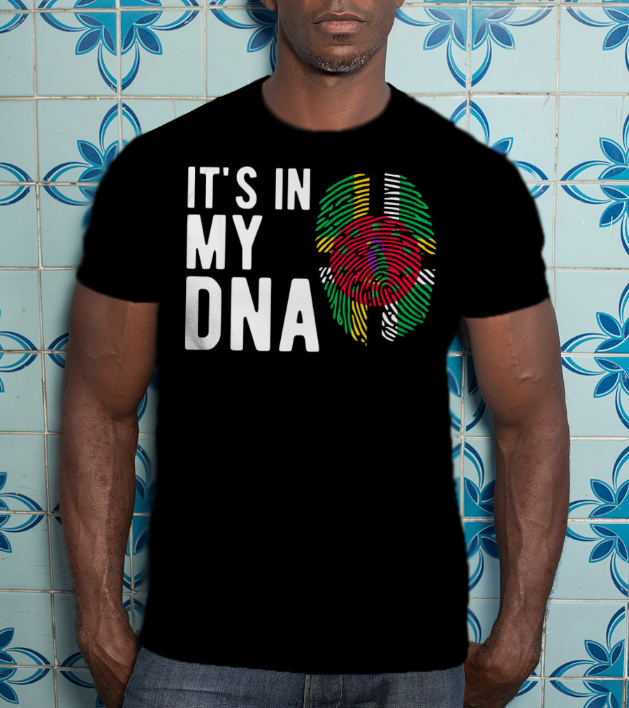 It's In My DNA Dominica Flag Dominican Fingerprint T-Shirt