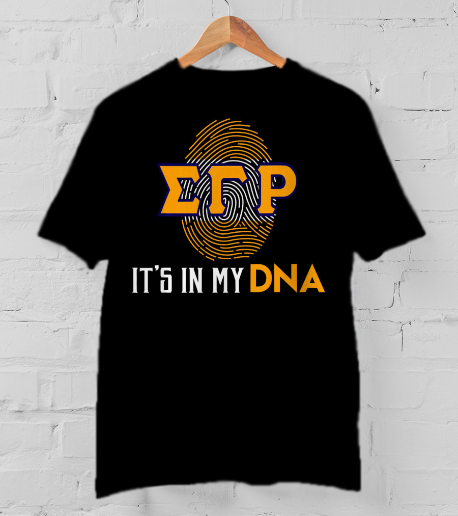 Sigma Gamma Rho SGRho It's In My DNA Fingerprint T-Shirt