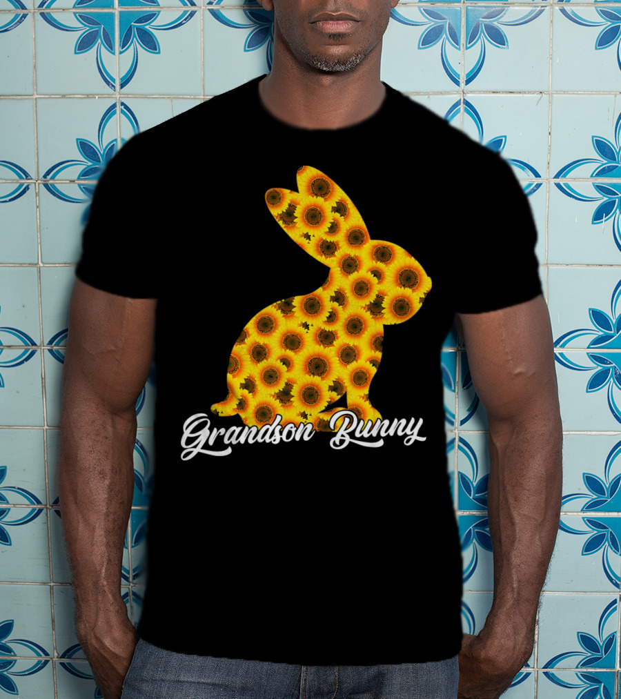 Grandson Bunny Sunflower Floral T-Shirt