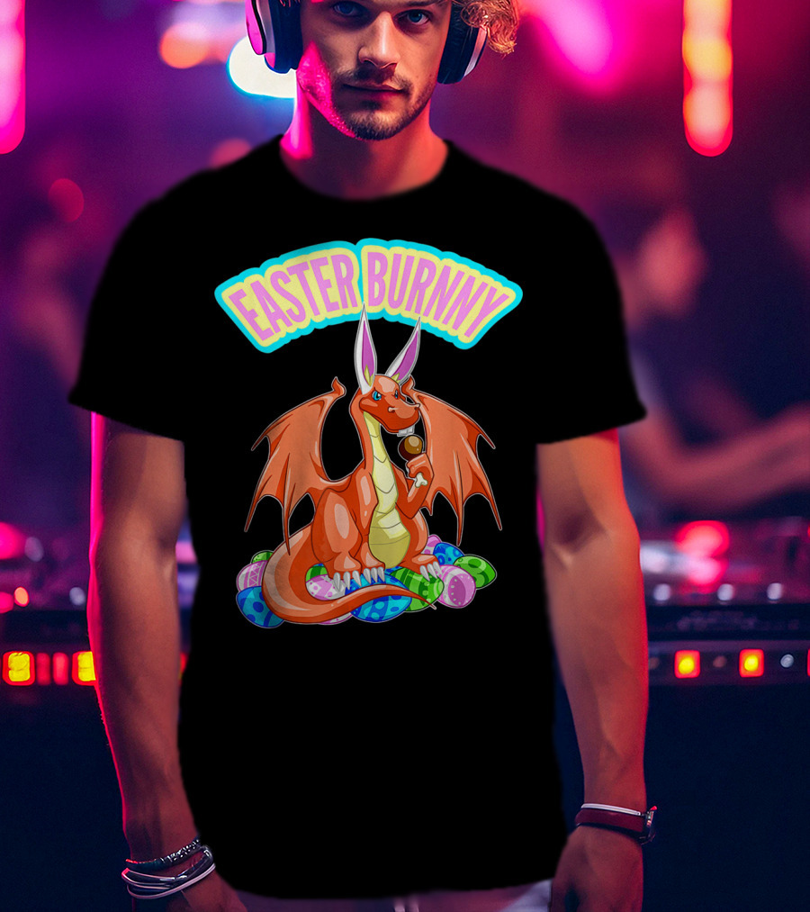 Easter Burnny Dragon With Eggs And Candy T-Shirt