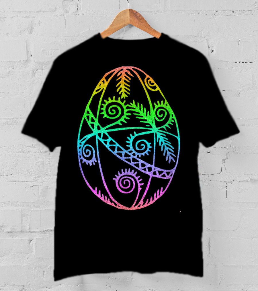 Easter Egg Rainbow Color Spiral T-Shirt