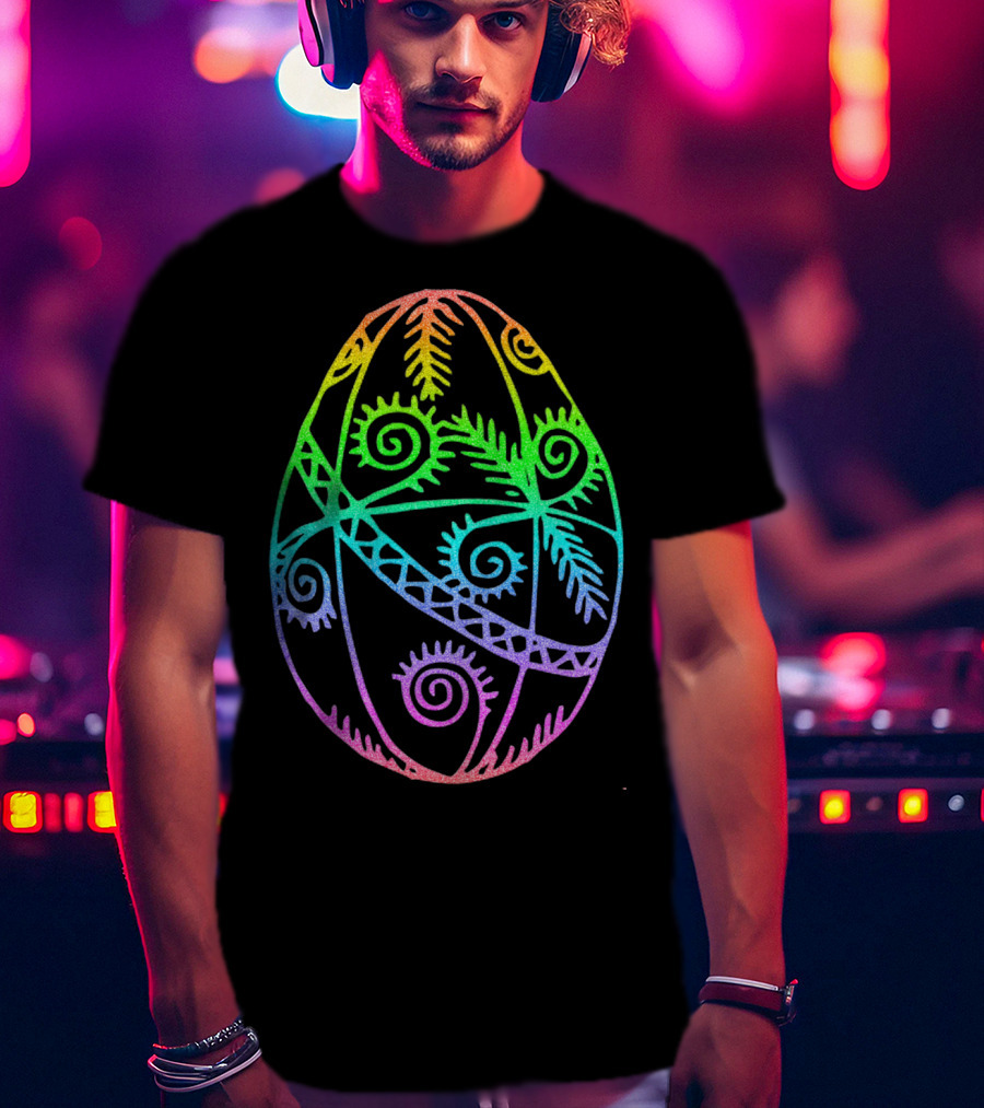 Easter Egg Rainbow Color Spiral T-Shirt