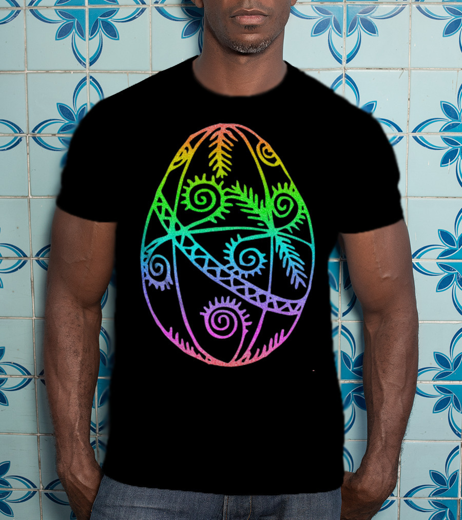 Easter Egg Rainbow Color Spiral T-Shirt