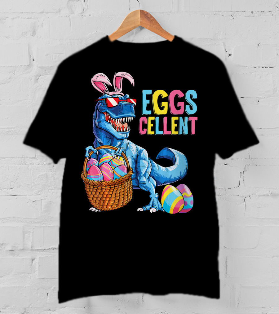 EGGSCELLENT Dinosaur Easter Bunny Rex T-Shirt