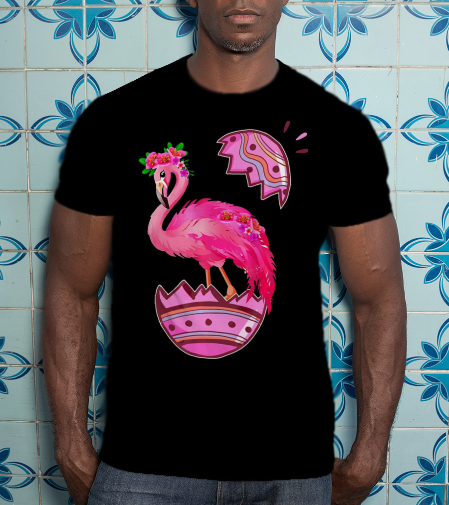Flamingo Pink Easter Egg Delight T-Shirt