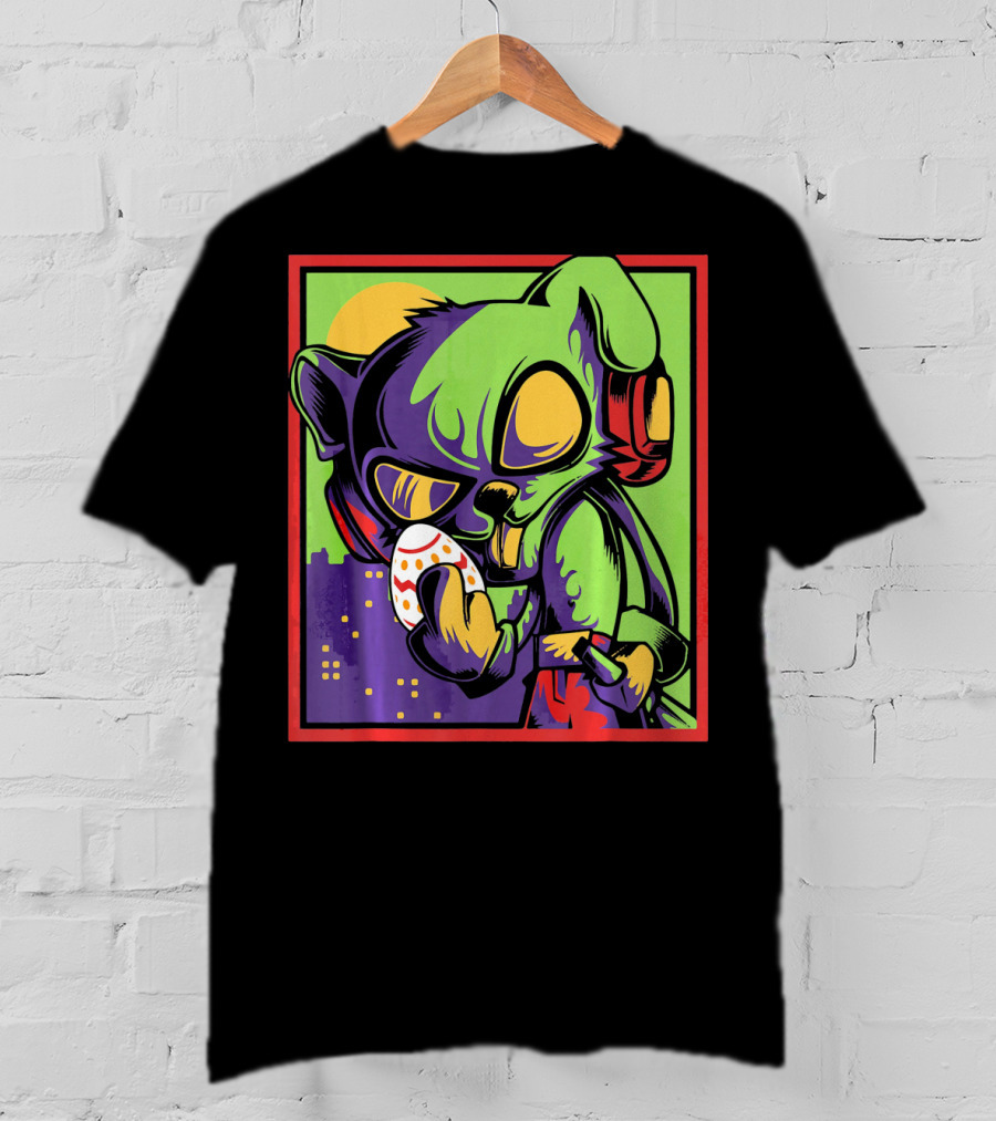 Easter Bunny Rabbit Egg Neon Pop T-Shirt