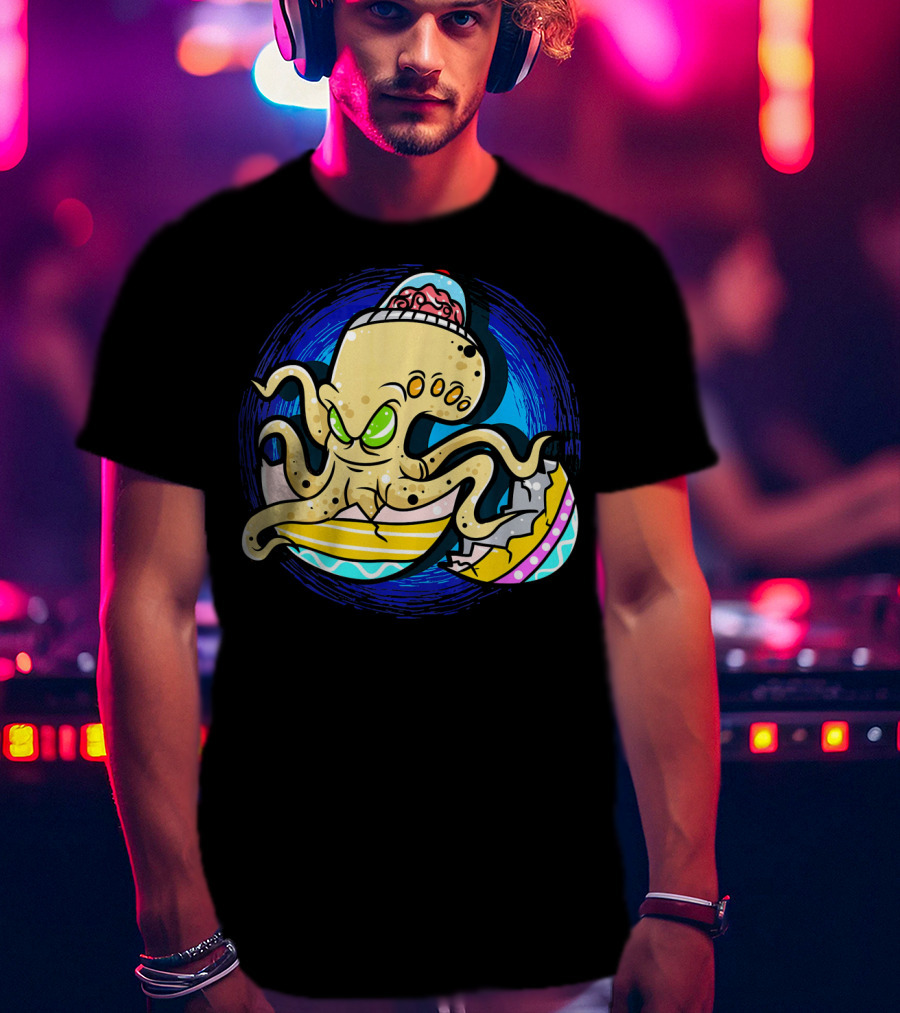 Alien Octopus Breaking Out Of Easter Egg Hunt Strategy T-Shirt