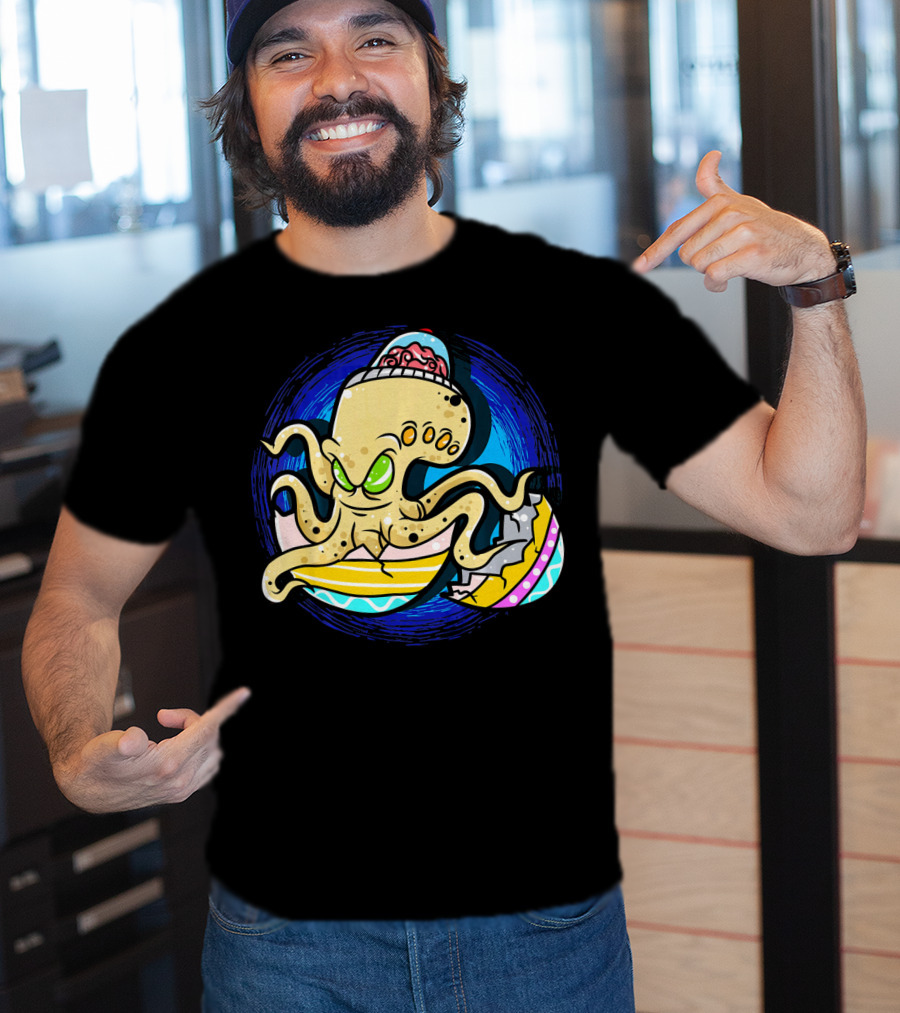 Alien Octopus Breaking Out Of Easter Egg Hunt Strategy T-Shirt