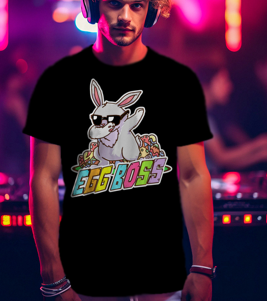 EGG BOSS Easter Bunny Dabbing Sunglasses T-Shirt