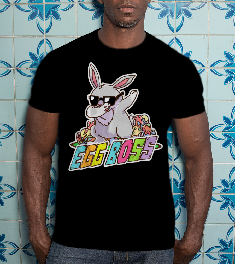 EGG BOSS Easter Bunny Dabbing Sunglasses T-Shirt