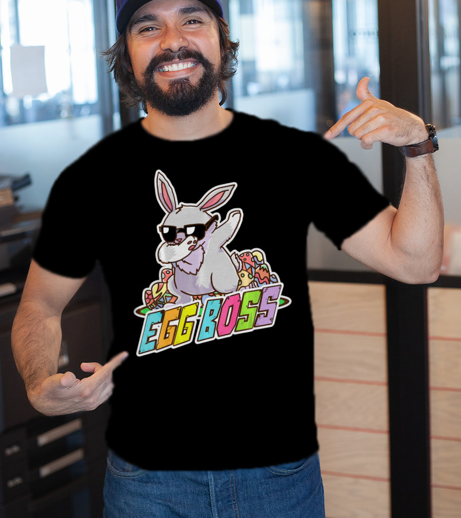 EGG BOSS Easter Bunny Dabbing Sunglasses T-Shirt
