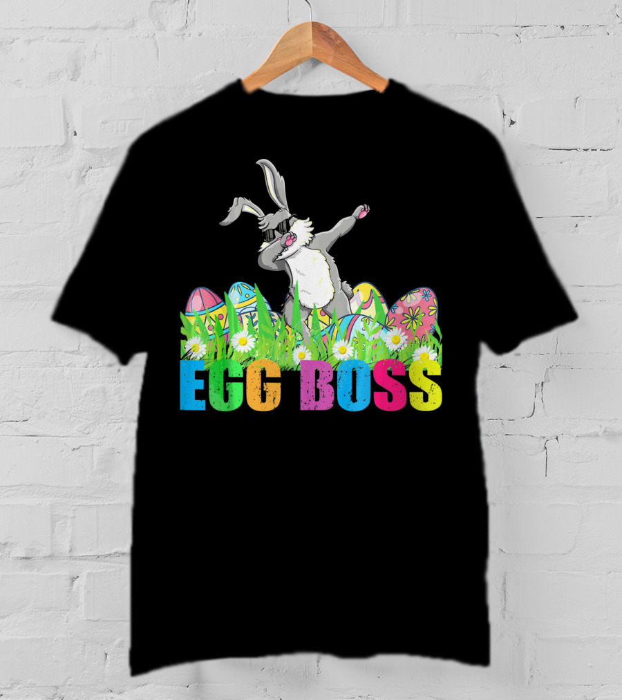 Egg Boss Dabbing Easter Bunny T-Shirt