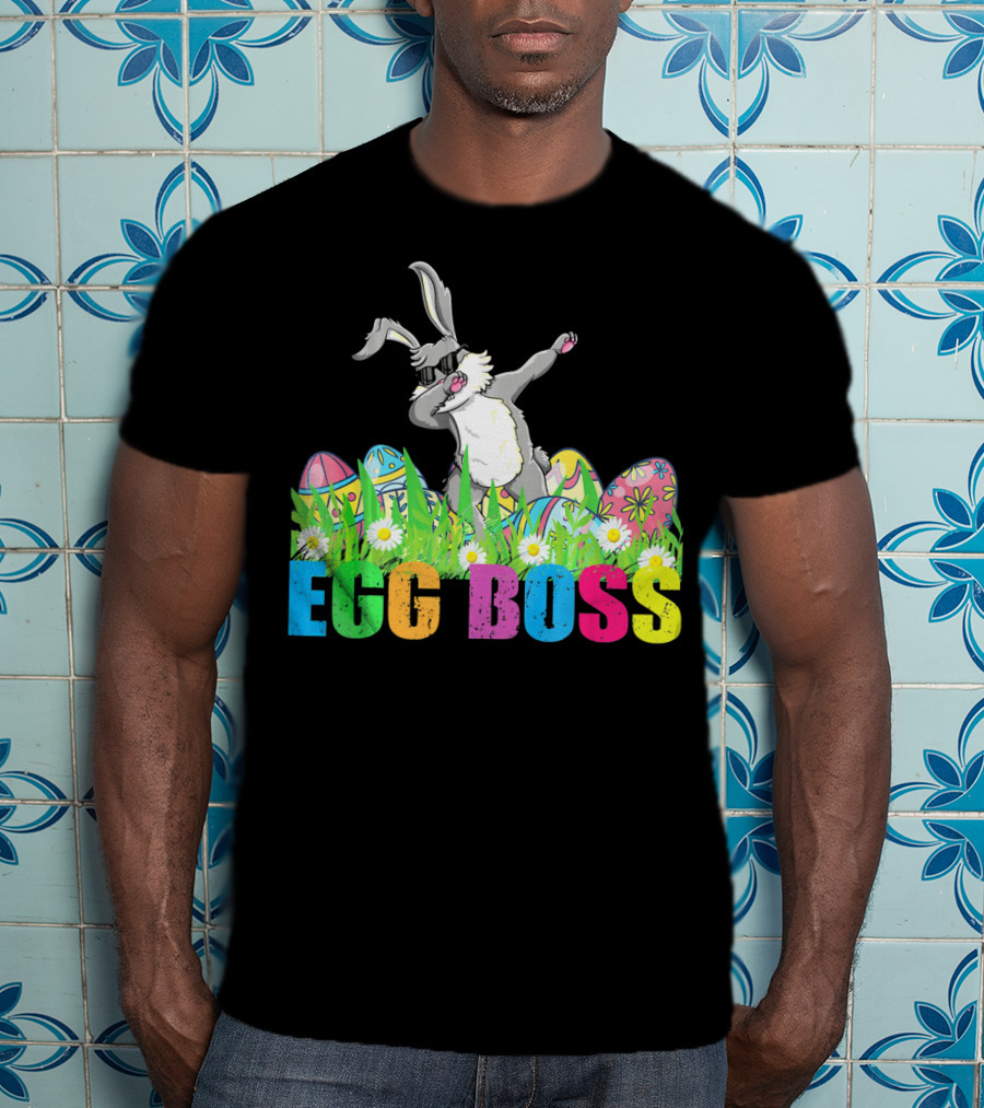 Egg Boss Dabbing Easter Bunny T-Shirt