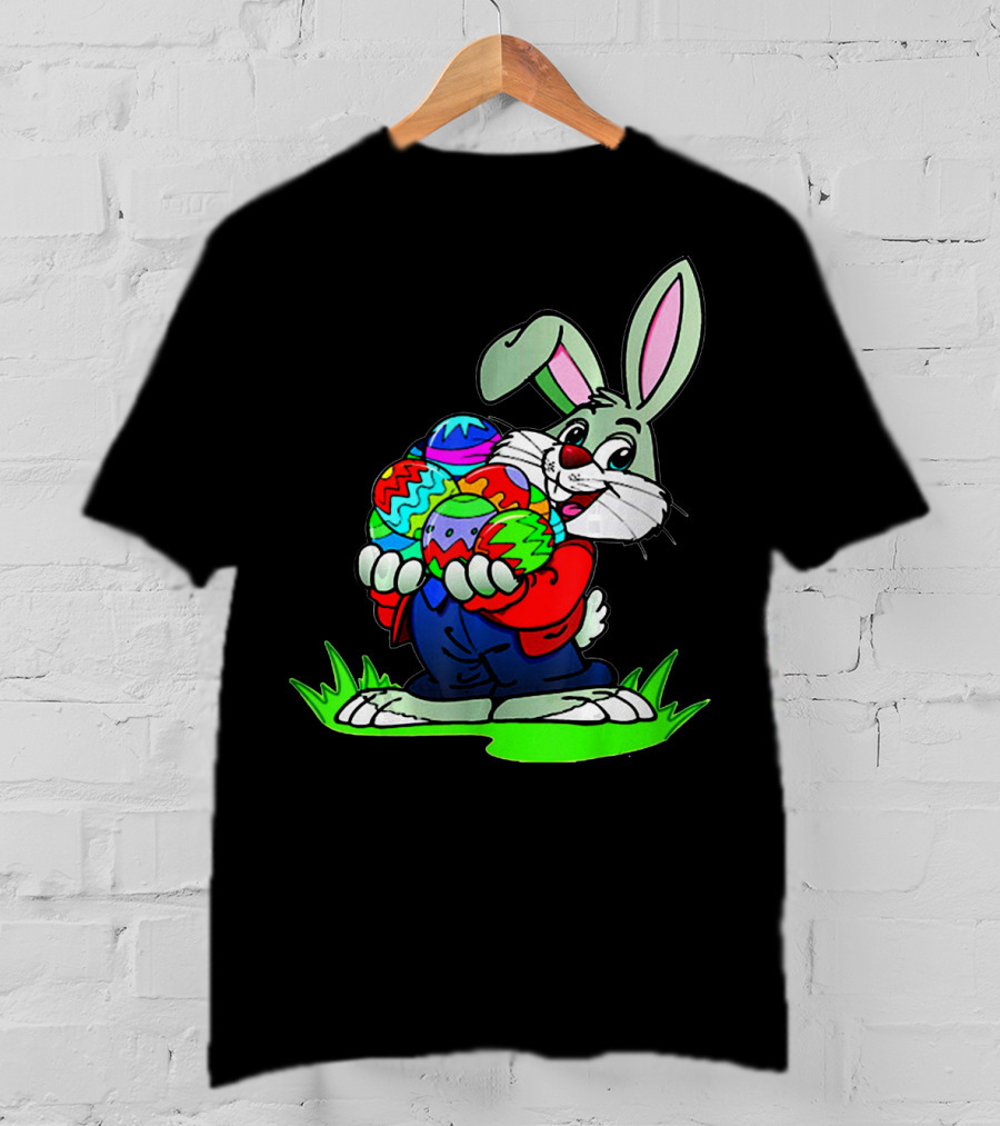 Easter Bunny With Colorful Eggs T-Shirt