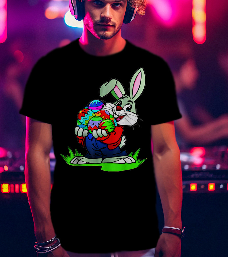 Easter Bunny With Colorful Eggs T-Shirt
