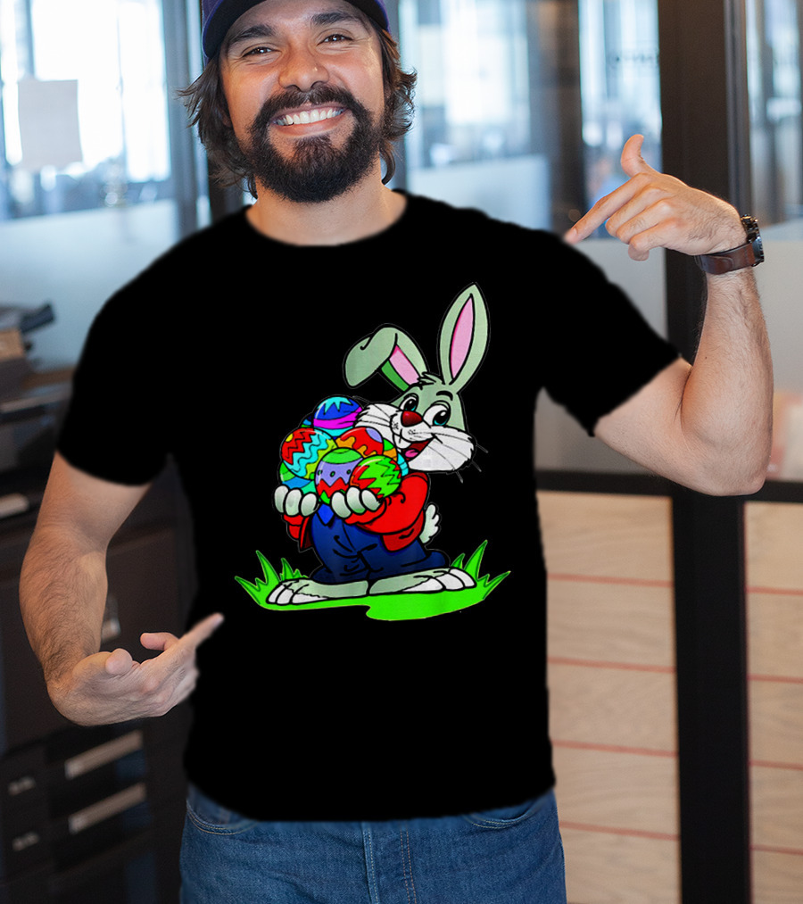 Easter Bunny With Colorful Eggs T-Shirt