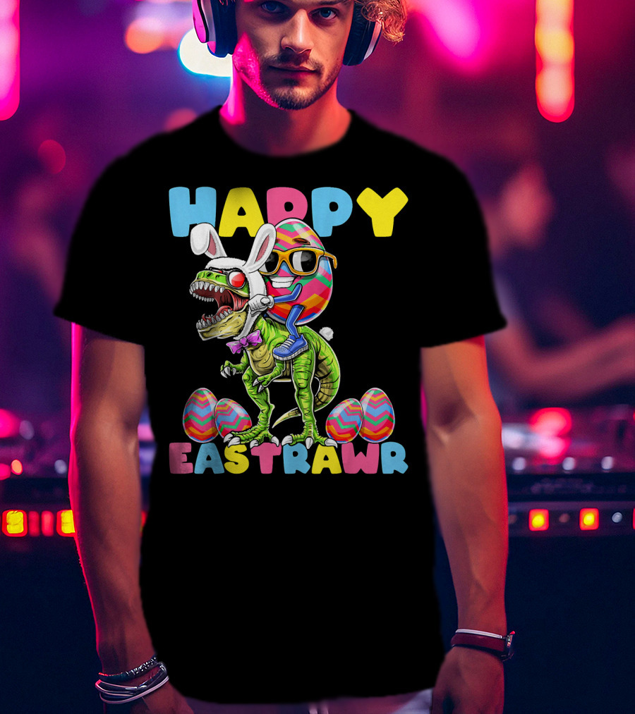 Happy Eastrawr Bunny Dinosaur Egg Rabbit T-Shirt