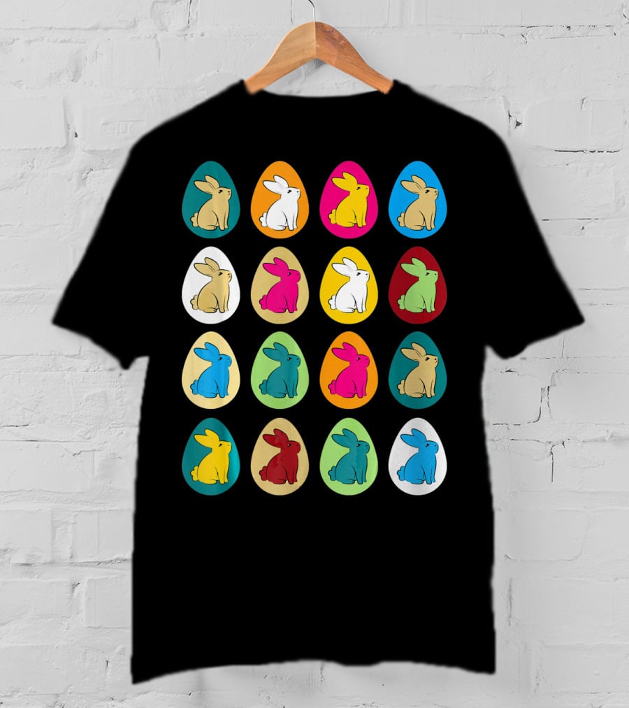 Easter Eggs Bunny Rabbit Multicolor Collection T-Shirt