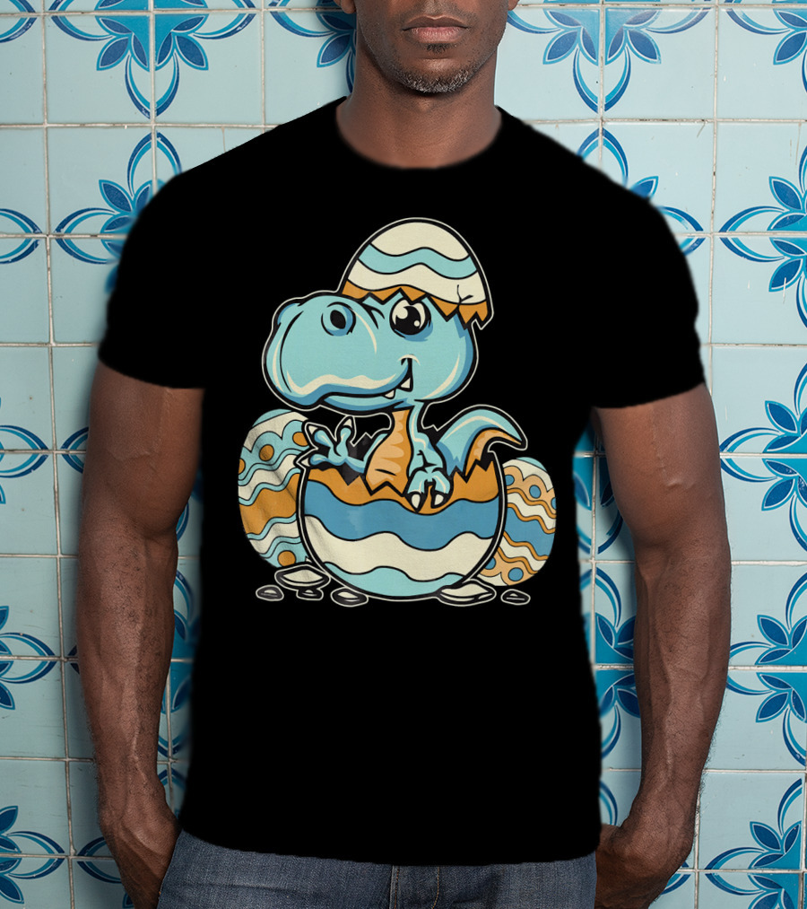 Dinosaur Hatchling In Easter Egg Delight T-Shirt