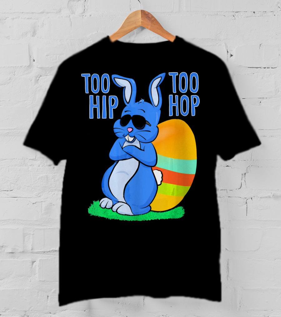 Too Hip Too Hop Easter Bunny Egg Girls Kids T-Shirt