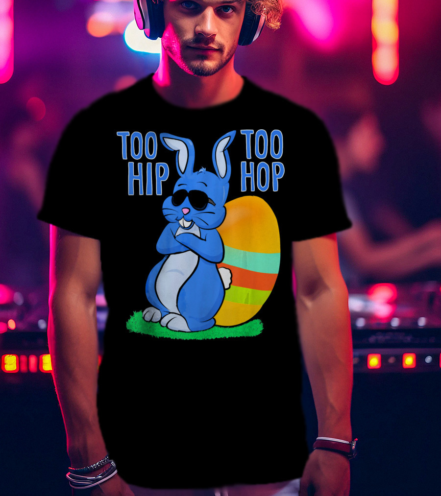 Too Hip Too Hop Easter Bunny Egg Girls Kids T-Shirt