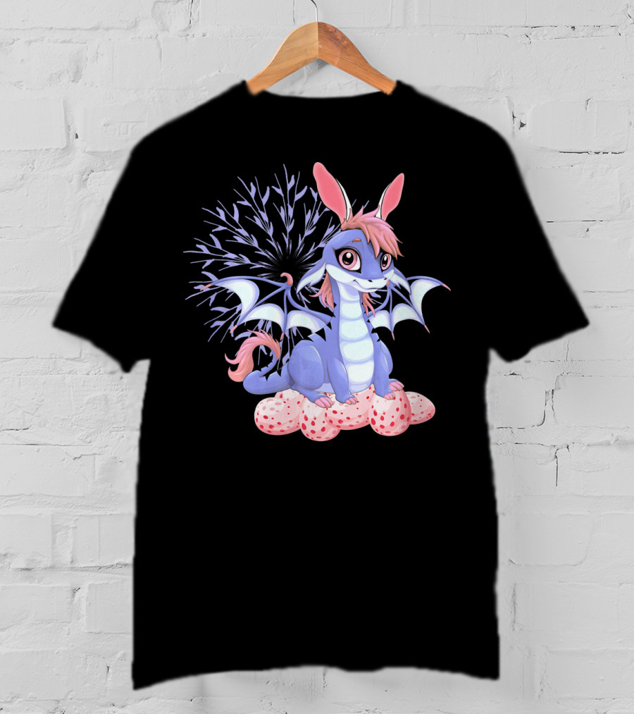 Cute Anime Dragon Bunny Easter Fantasy Toddler T-Shirt
