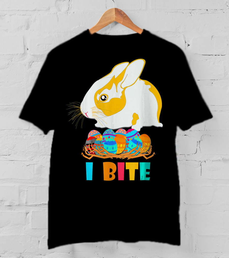 I Bite Cute Easter Bunny Eggs T-Shirt