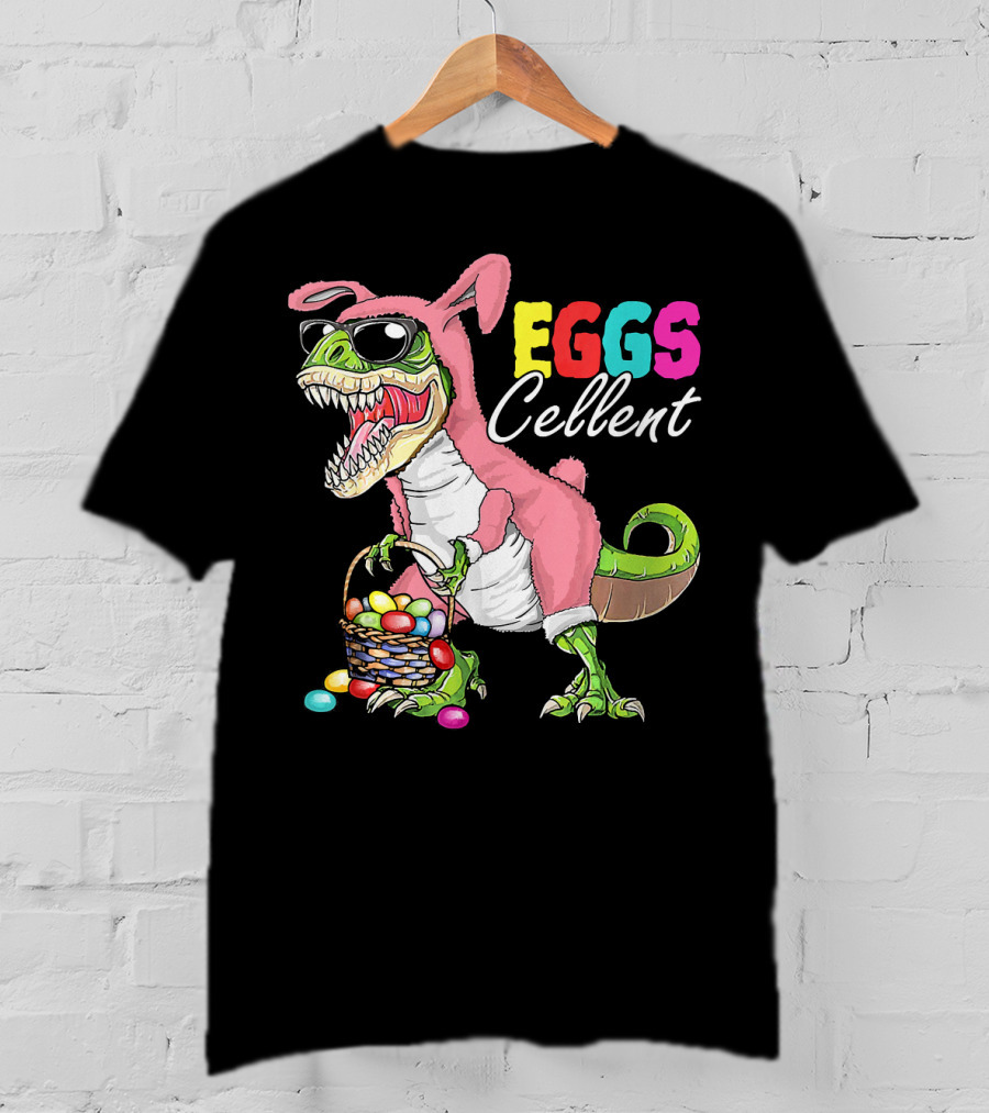 EGGS Cellent Dinosaur Easter Rex Bunny T-Shirt