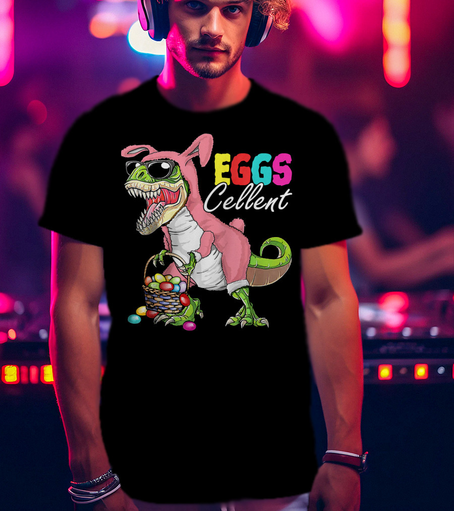 EGGS Cellent Dinosaur Easter Rex Bunny T-Shirt