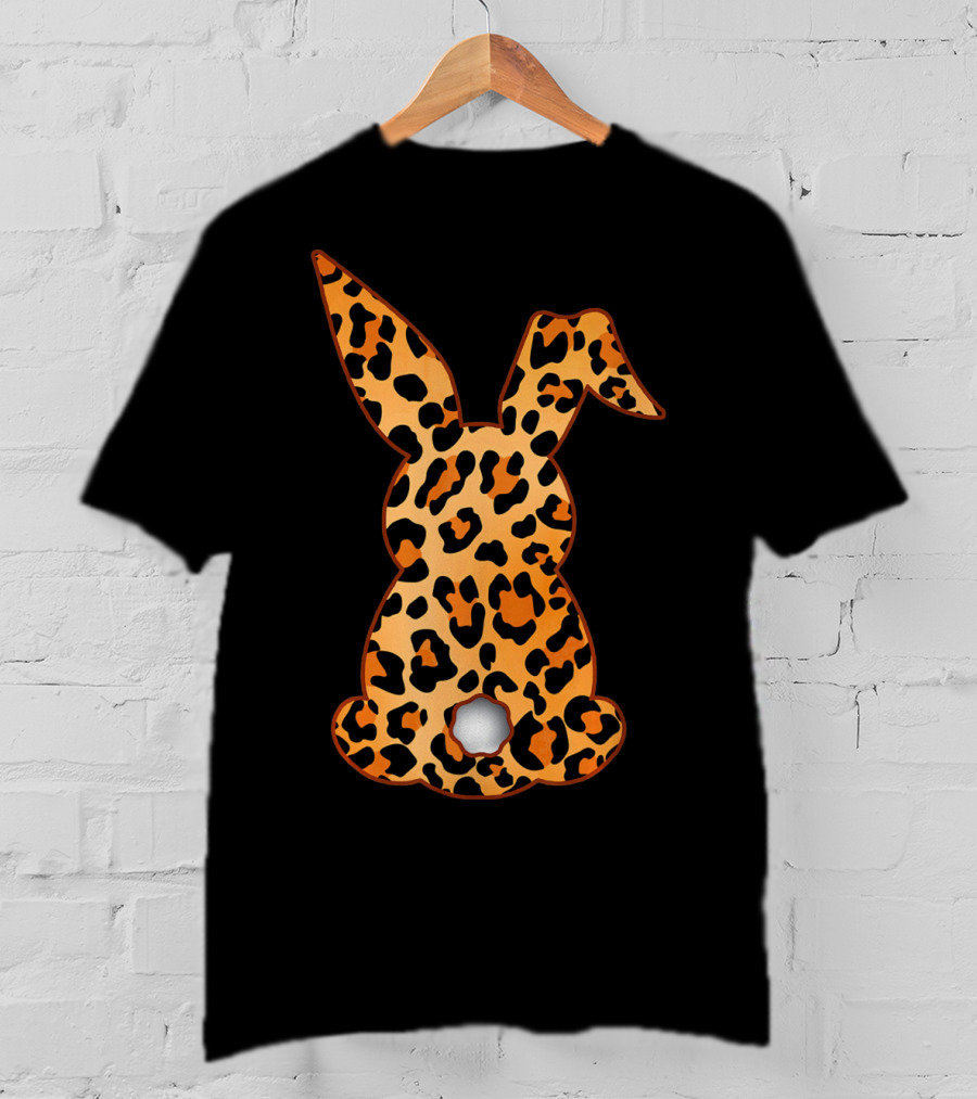 Bunny Leopard Print Floral Pattern Rabbit T-Shirt