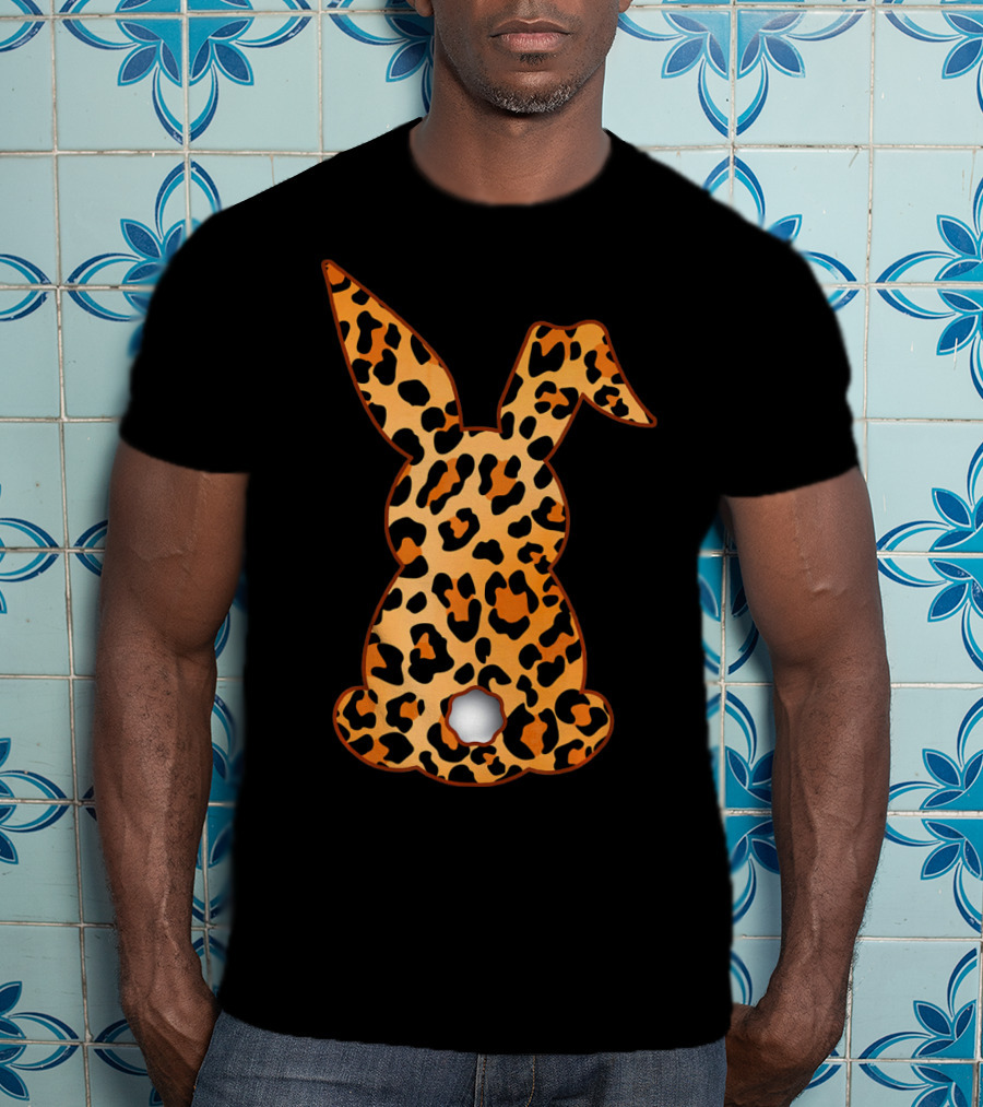 Bunny Leopard Print Floral Pattern Rabbit T-Shirt