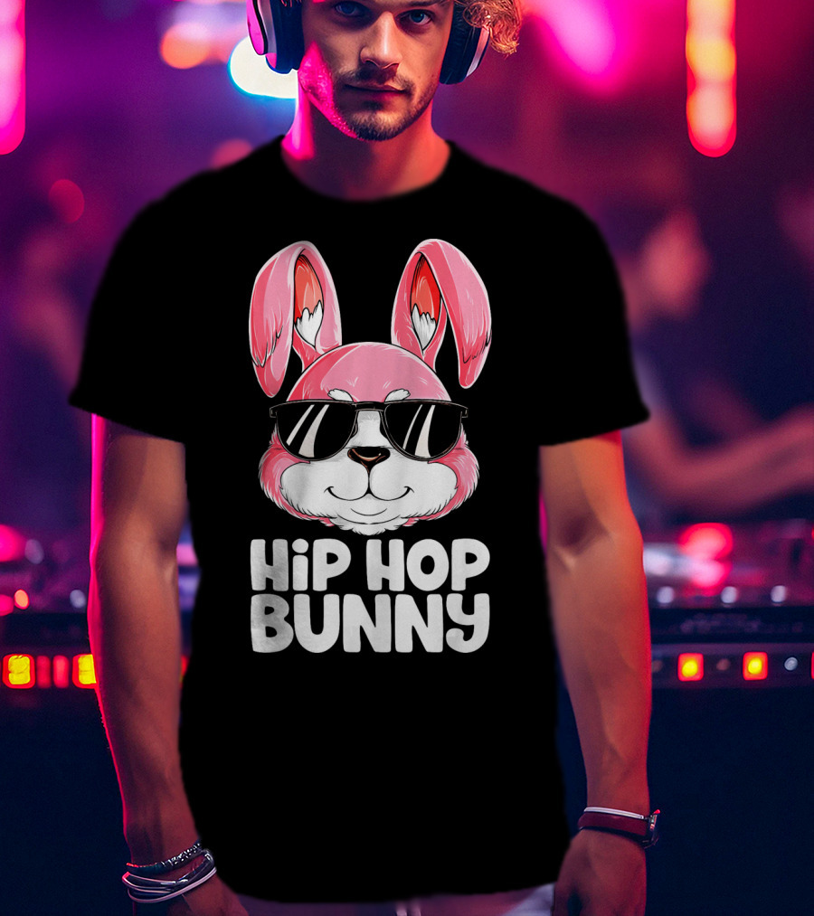 Easter Hip Hop Bunny In Sunglasses T-Shirt